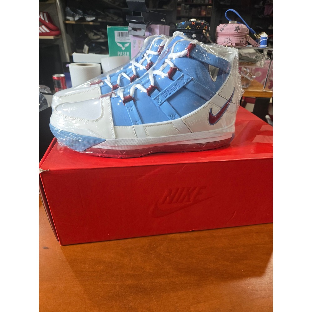 Nike Zoom LeBron III QS Houston Oilers University Blue Red AO2434-400 Mens 10
